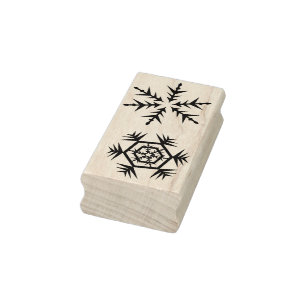 Caucho sello de arte de copos de nieve