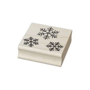 Caucho sello de arte de copos de nieve