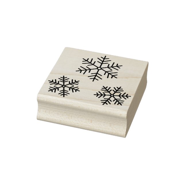 Caucho sello de arte de copos de nieve (Sello)