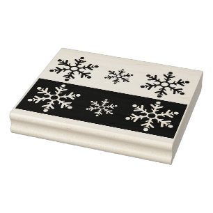 Caucho sello de arte de copos de nieve