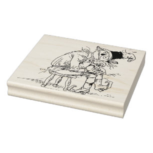 Caucho Sello de arte de espantapájaros en ilustracion