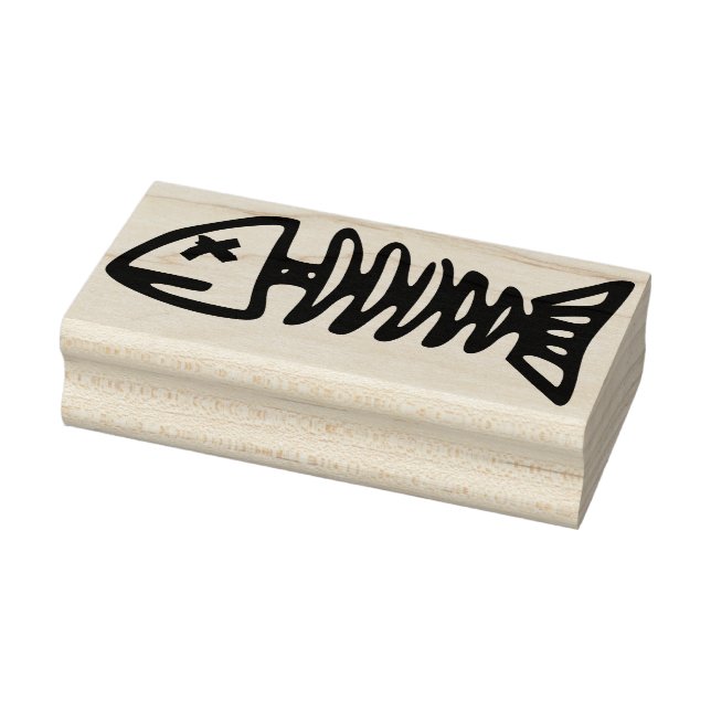 Caucho sello de arte de esqueleto de pescado (Sello)