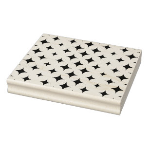 Caucho sello de arte de estrellas geométricas