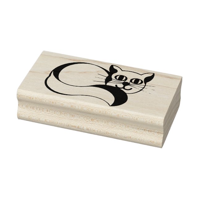 Caucho sello de arte de gatitos felices (Sello)
