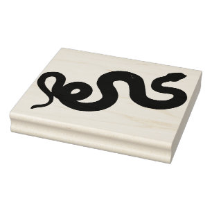 Caucho Sello de arte de goma de silueta de serpiente