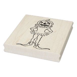 Caucho Sello de arte de ilustracion de calabaza