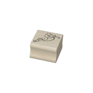 Caucho Sello de arte de ilustracion fantasma de advertenc