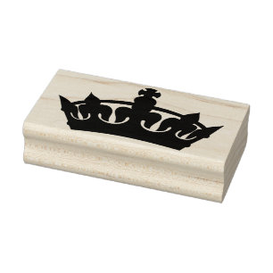 Caucho sello de arte de la corona real