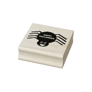 Caucho Sello de arte de la madera de la araña negra de Ha