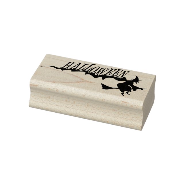 Caucho Sello de arte de la silueta feliz de Halloween (Sello)