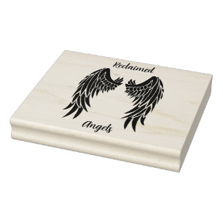 Caucho Sello de arte de los ángeles recuperados