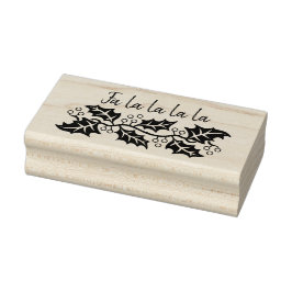 Caucho Sello de arte de los Navidades Holly Garland