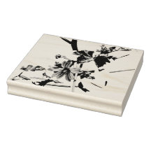 sello de arte de madera