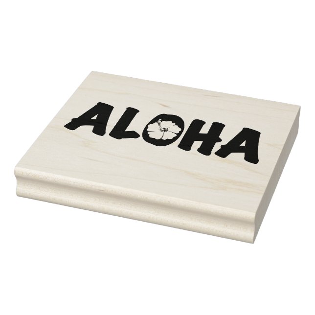 Caucho Sello de arte de madera de Aloha (Sello)