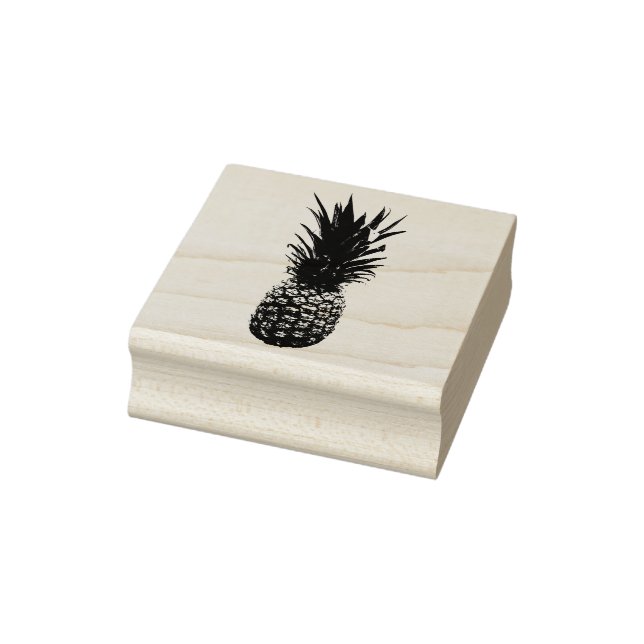 Caucho Sello de arte de madera de piña (Sello)