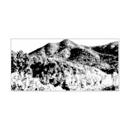 Caucho Sello de arte de madera Mt Tamalpais
