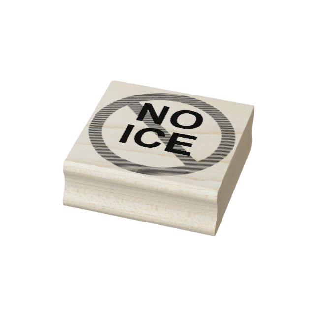 Caucho Sello de arte de madera SIN HIELO (Sello)