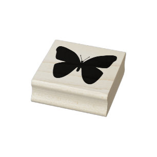 Caucho Sello de arte de mariposa voladora