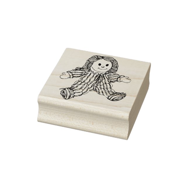 Caucho sello de arte de muñeca harapienta (Sello)