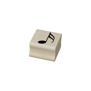 Caucho sello de arte de nota musical