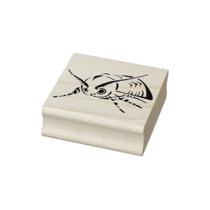 Caucho Sello de arte de polilla personalizado