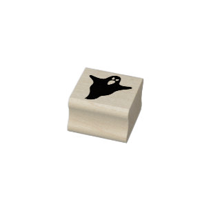 Caucho Sello de arte de silueta fantasma medio