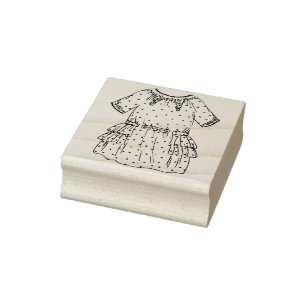 Caucho sello de arte de vestido de muñeca
