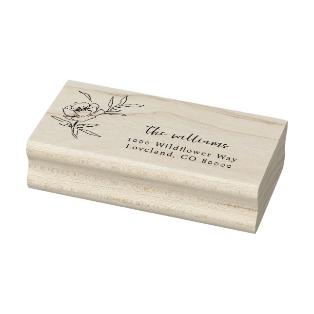 Caucho Sello de arte en madera elegante (Sello)