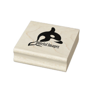 Caucho Sello de arte maderero - Usar texto, imagen o logo