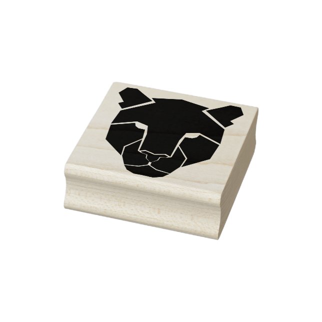 Caucho sello de arte silhouette leopard (Sello)