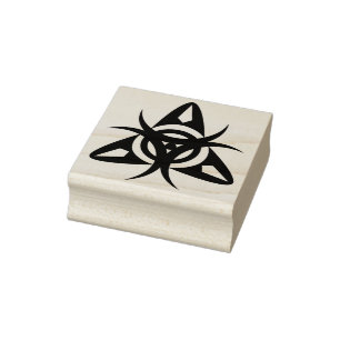 Caucho sello de arte tribal geométrico