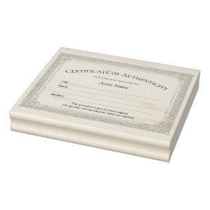Caucho Sello de autenticidad de vintage Border Certificat