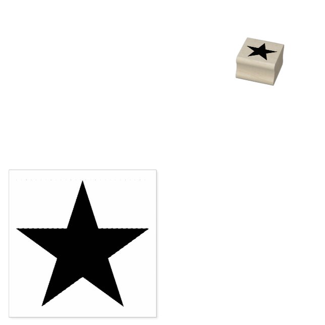 Caucho sello de autograbado de estrella negra (Sellado)