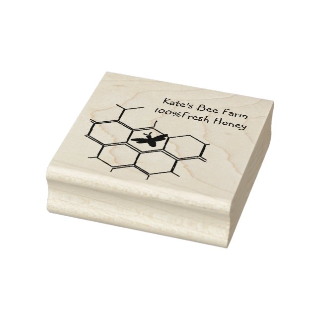 Caucho Sello de Beehive y Bee Art (Sello)