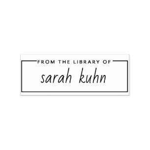 Caucho Sello de biblioteca del Bookplate, sello del libro