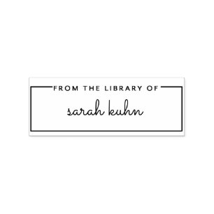 Caucho Sello de biblioteca del Bookplate, sello del libro