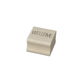 Caucho sello de bienvenida