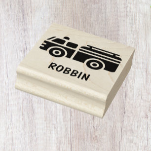 Caucho Sello de camión de bomberos