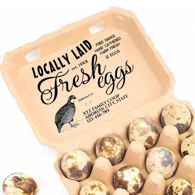 Caucho sello de cartón de huevo de codorniz personalizado (Subido por el creador)