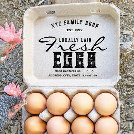 Caucho Sello de cartón de huevo personalizado