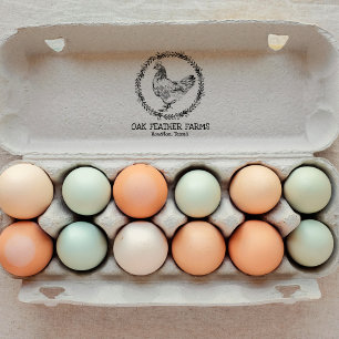 Caucho Sello de Cartón de Huevos de Casa de Campo