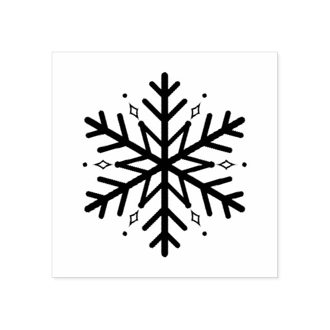 Caucho Sello de copo de nieve de invierno (Impresión)