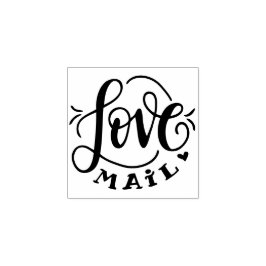 Caucho Sello de correo de amor