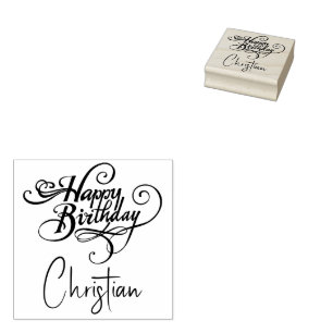 Caucho Sello de cumpleaños personalizado