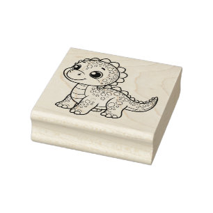 Caucho Sello de dinosaurio