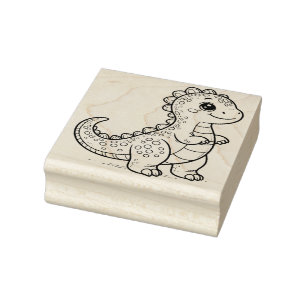 Caucho Sello de dinosaurio