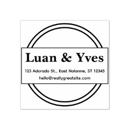 Caucho Sello de Dirección Comercial Minimalista – Diseño