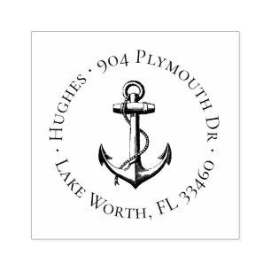 Caucho Sello de dirección de círculo de anclaje de vintag