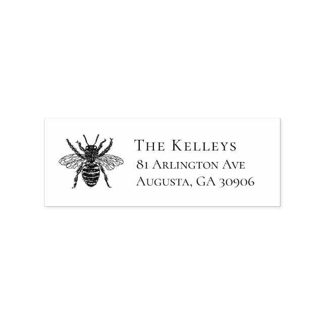 Caucho Sello de dirección de devolución de abejas de époc (Impresión)