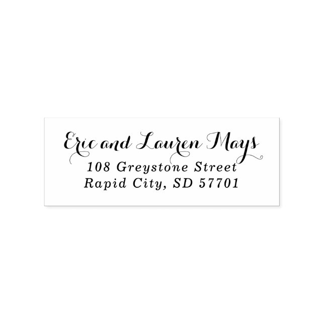 Caucho Sello de dirección de devolución de guión con esti (Impresión)